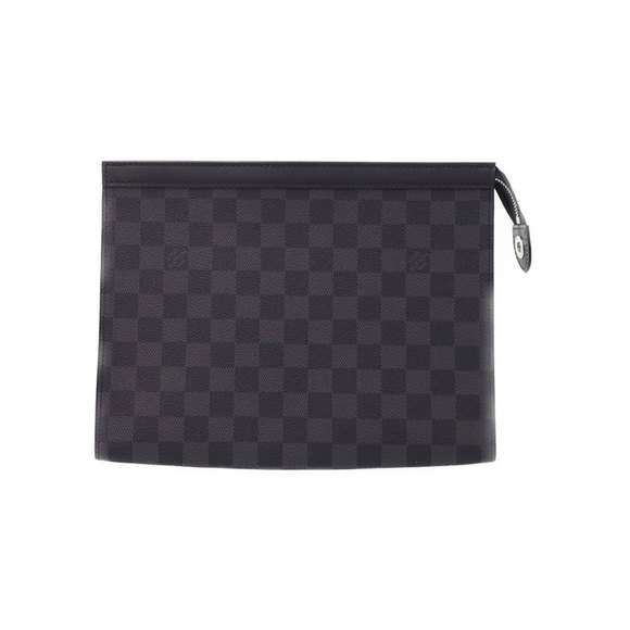 Louis Vuitton Graphite Black Pochette Bag MM Shoulder Voyage Damier - Picture 1 of 5